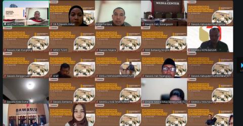 Bawaslu Bintan mengikuti rapat evaluasi strategi pencegahan pelanggaran pada Pemilu dan Pemilihan 2024 yang digelar Bawaslu RI secara daring, Selasa, 25 Agustus 2026/Foto: Pemberitaan Bawaslu Bintan