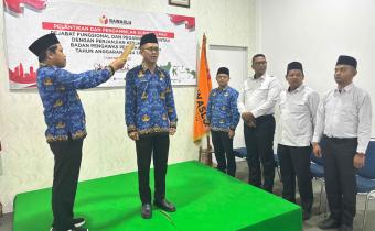Suasana pelantikan dan pengambilan sumpah/janji PPPK Tahap II formasi 2024 di Kantor Sekretariat Bawaslu Kabupaten Bintan yang dihadiri jajaran pejabat dan staf sekretariat, Rabu (1/10/2025)/Foto: Pemberitaan Bawaslu Bintan