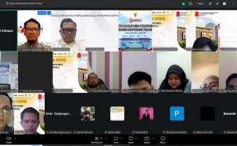 Bawaslu Kabupaten Bintan mengikuti rapat teknis daring evaluasi pelayanan publik bersama Bawaslu Provinsi Kepulauan Riau, Jumat, 31 Juli 2026/Foto: Pemberitaan Bawaslu Bintan