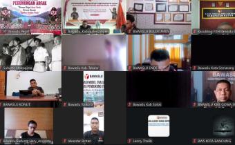 Bawaslu se-Indonesia mengikuti sosialisasi evaluasi dan pengumpulan data IKP 2024 secara daring, Selasa (4/8/2026), untuk memperkuat pemetaan kerawanan pemilu/Foto: Pemberitaan Bawaslu Bintan